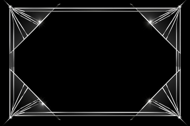 写真 黒い背景の黒と白の幾何学的なフレーム
