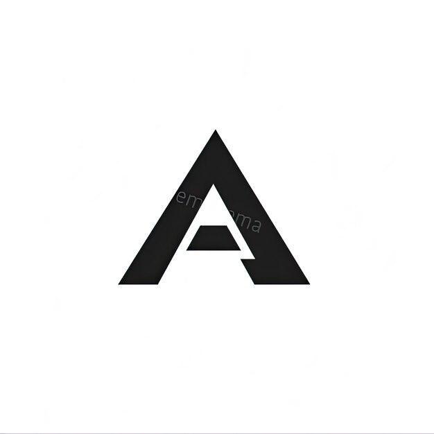 Фото Логотип с черно-белыми буквами