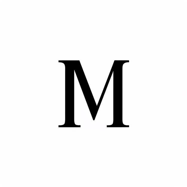 Фото Черно-белый логотип с буквой m на нем