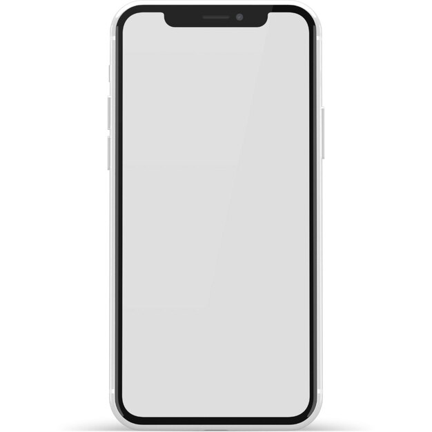 Фото Черно-белый телефон с пустым экраном.
