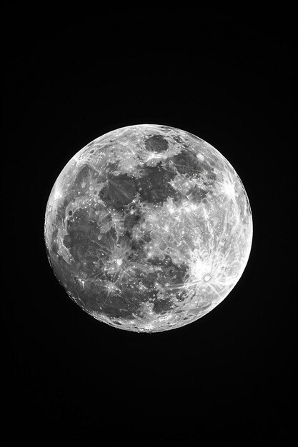 Фото Черно-белое фото луны