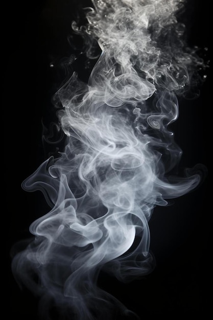Фото Черный фон с дымом от дыма