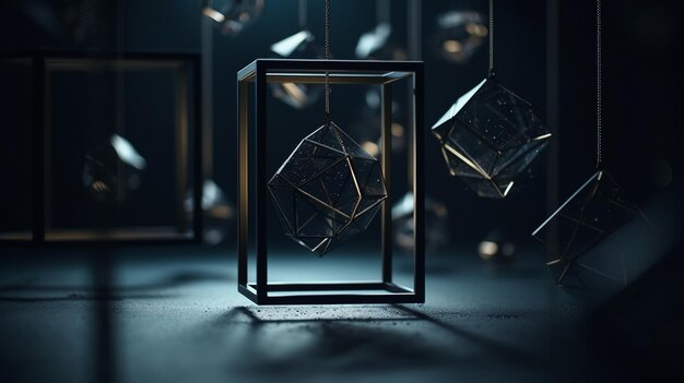 写真 中央に「cubes」という単語が入った黒い立方体