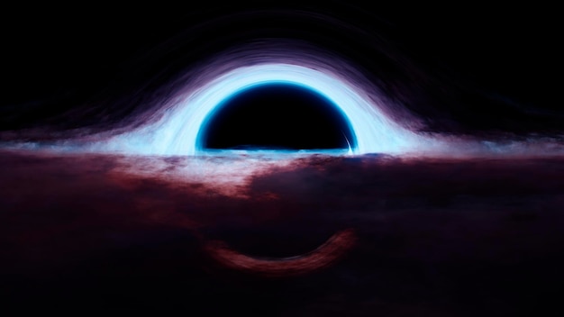 写真 降着円盤のあるブラックホール
