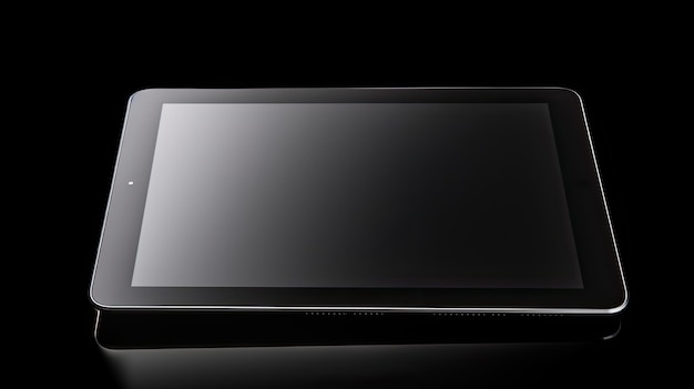 Фото Черный прямоугольный планшет с квадратным экраном с надписью 