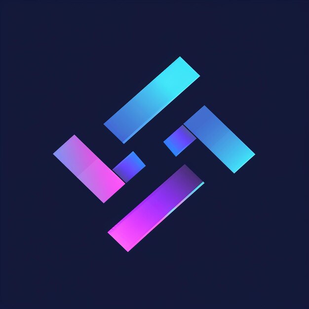 Фото Синий и фиолетовый логотип с буквами e и буквами e на нем
