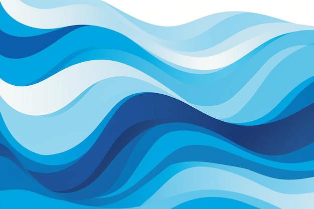 Фото Голубой и белый фон с волнами