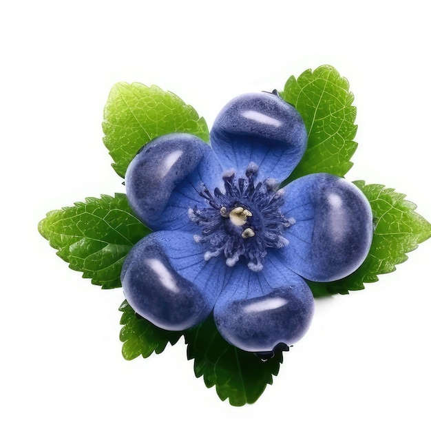 Фото Голубой цветок с голубым цветом на нем