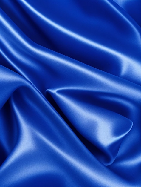 Фото Синий шелковый шелк с рисунком слова 