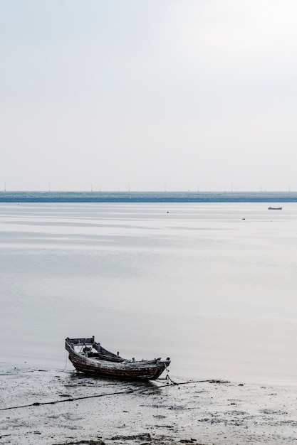 写真 海に停泊したボート