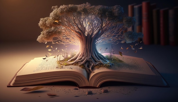 Фото Книга, из которой растет дерево