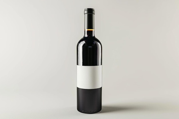 Фото Бутылка красного вина на белом фоне