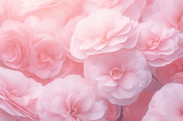 写真 ピンクのバラの花束。