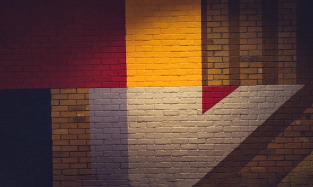 Фото Кирпичная стена с окрашенным фоном кирпичной стены
