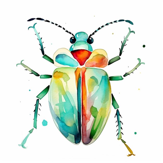 Фото Ярко окрашенный жук с длинным хвостом и длинным хвастом