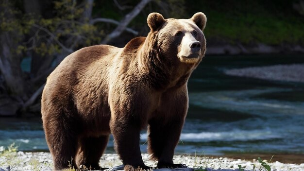 写真 茶色のクマが見える