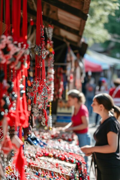 写真 活気のあるマーティソール工芸品市場