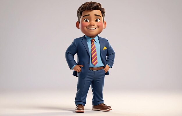 Фото Персонаж мультфильма в костюме и галстуке