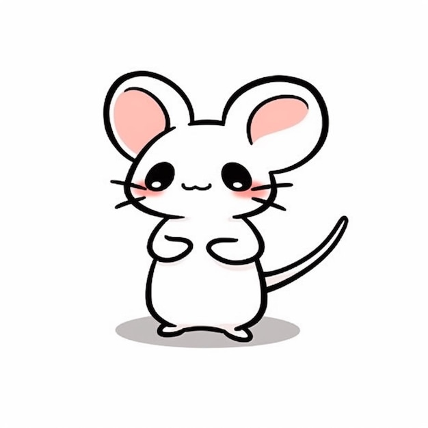 写真 満面の笑みを浮かべた漫画のマウス生成 ai