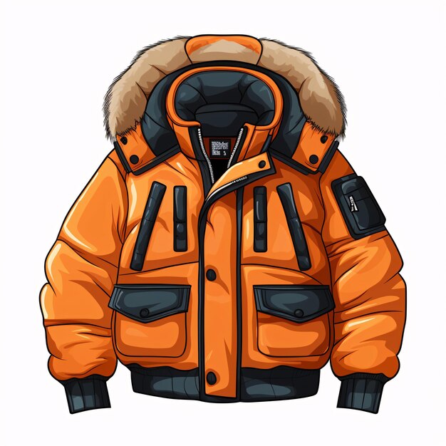 写真 a cartoon of an orange and black jacket