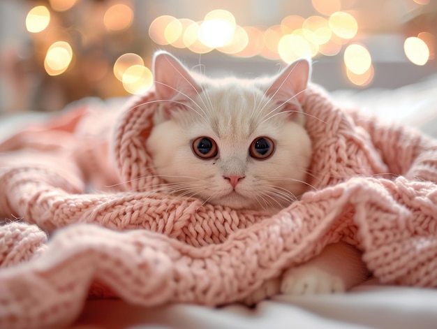 Фото Кошка, прячущаяся в свитере.