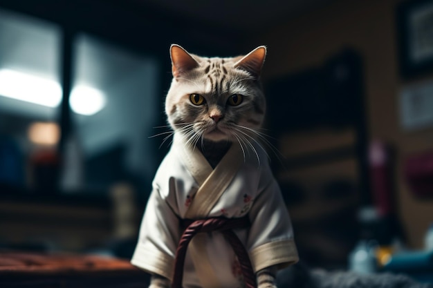 Кот каратист 3d