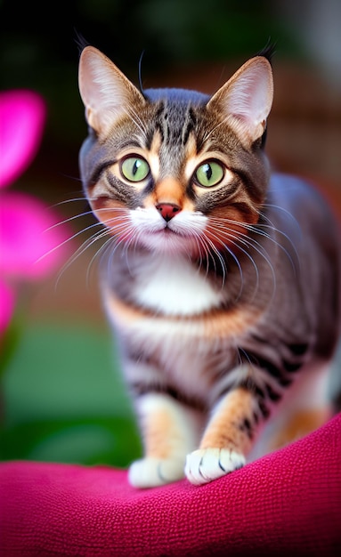 Фото Кот с зелеными глазами