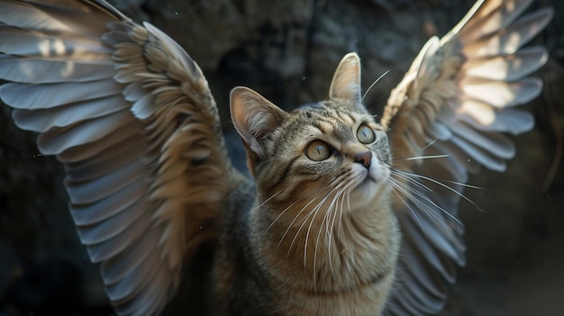 写真 翼のある猫