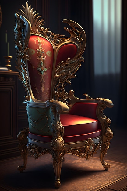 Фото Стул со словом трон на нем