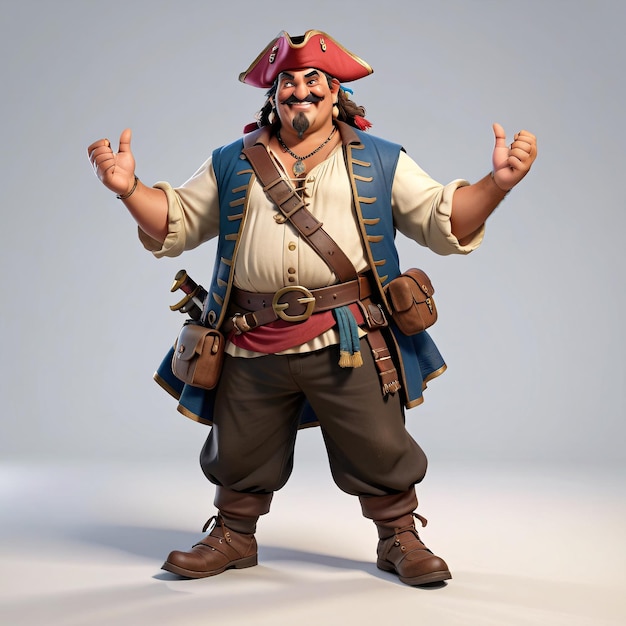 写真 海賊の衣装を着たキャラクター