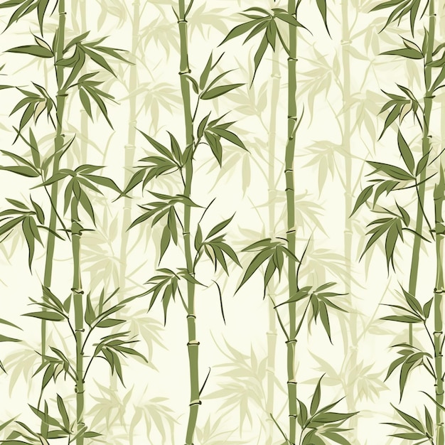 Фото Крупный план бамбукового растения со множеством листьев на белом фоне, генеративный ии