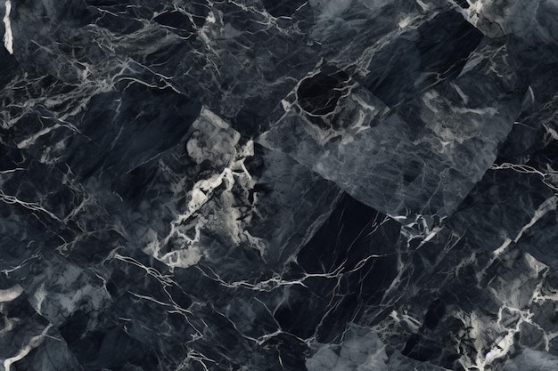 Фото Близкий взгляд на черную мраморную поверхность с белой линией генеративной ai