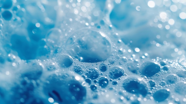 Фото Близкий взгляд на синий и белый пузырь