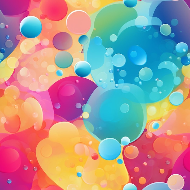 Фото Крупный план кучи пузырьков, плавающих друг над другом