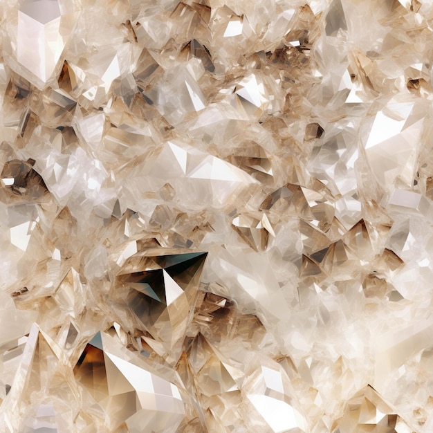 Фото Близкий взгляд на кучу кристаллов на столе генеративный ai