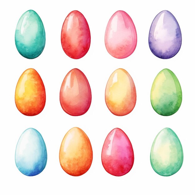 写真 異なる色の卵の群れのクローズアップ ゲネレーティブai