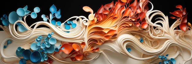 Фото Торт с цветами крупным планом ai-изображение
