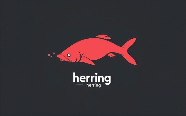 사진 검은색 배경 에 있는 물고기 의 근접 사진 과 헤링그 라는 단어 의 시 스케치