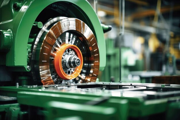 写真 工場の機械のクローズアップ 産業企業の近代的な金属加工 高精度部品とメカニズムの製造