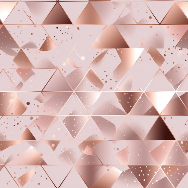 Фото Крупный снимок рисунка геометрических фигур с розовым фоном генеративный аи