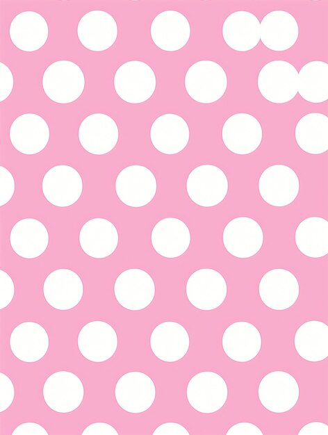 写真 ピンクと白のポルカドットパターンのクローズアップai generative