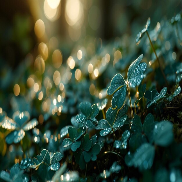 写真 水滴が付いている植物のクローズアップ