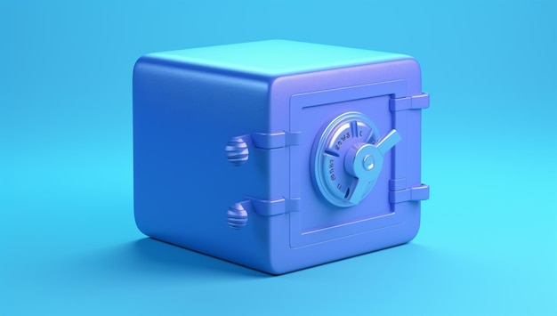 Фото Близкий взгляд на фиолетовый сейф с часами на нем