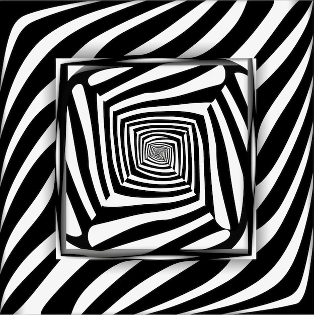 写真 黒と白のパターンの生成 ai を持つ正方形のオブジェクトのクローズ アップ