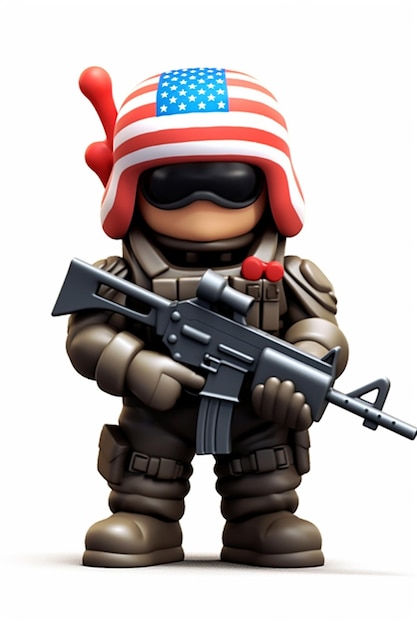 写真 おもちゃの兵士が銃とヘルメットを持ったクローズアップ - ガジェット通信 getnews