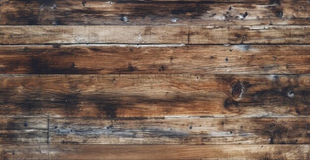 Фото Крупный план деревянной стены с большим количеством ржавчины