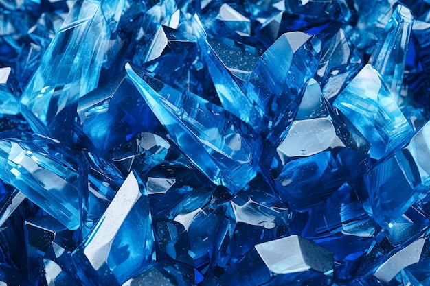 Фото Близкий план голубых кристаллов