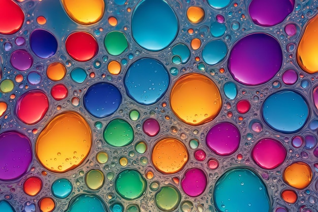Фото Близкий взгляд на пузырьки с водой