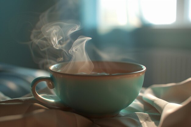 写真 蒸したお茶のクローズアップ