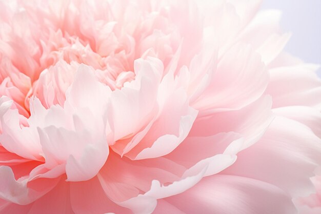 Фото a closeup of peony petals with delicate veins